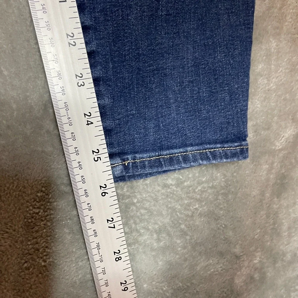 Lucky Brand Women Size 8 Mid Rise Ava Crop Dark Wash Stretch Denim Jeans